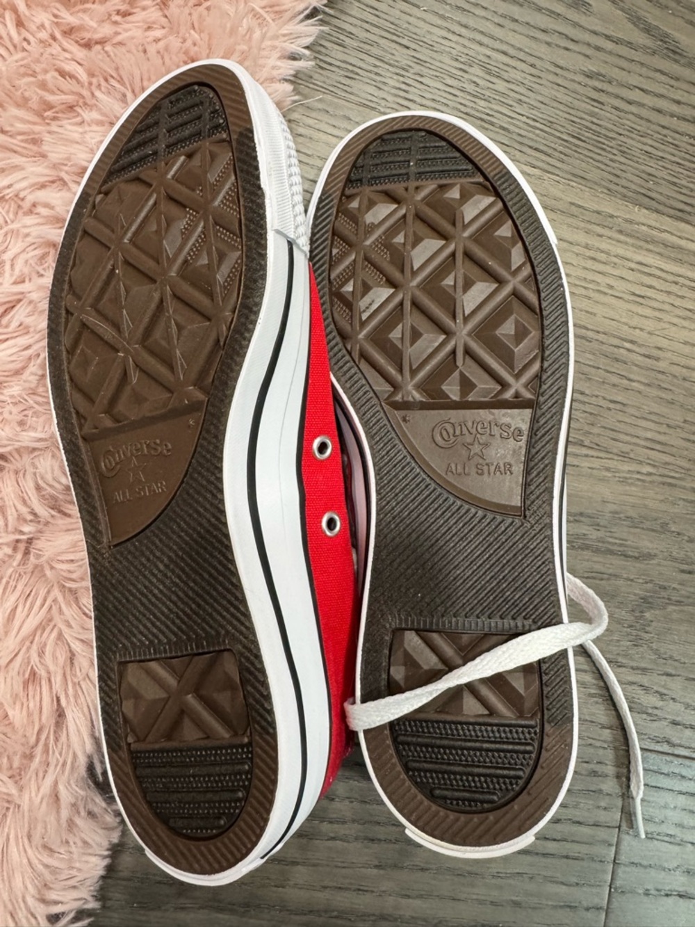 Converse Red Low Top All Star Sneakers - Picture 3 of 5